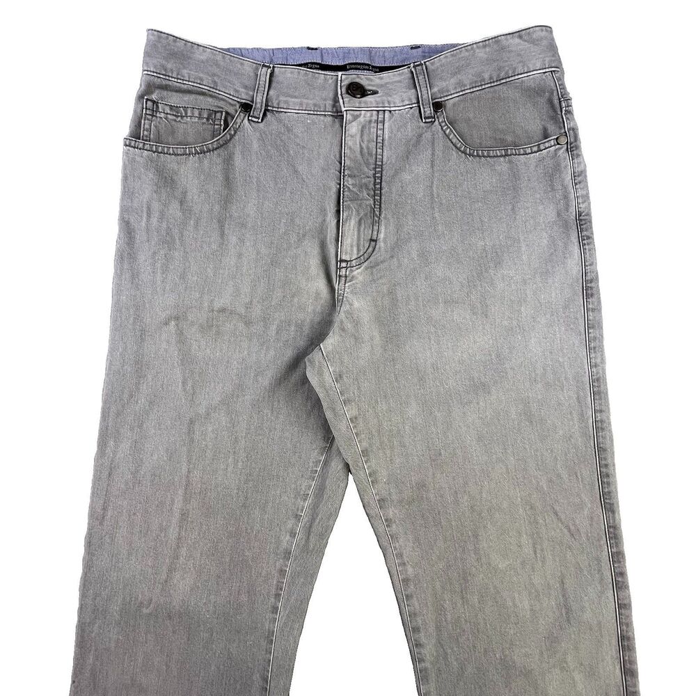 Ermenegildo Zegna Jeans Mens Size 34 (32x32) Gray Japanese Denim Straight Leg